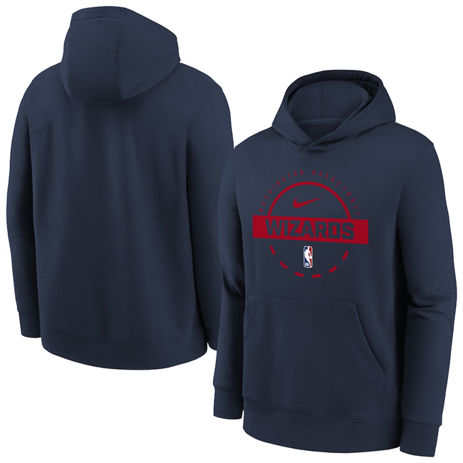Men's Washington Wizards Navy 2025/26 Practice Club Pullover Hoodie